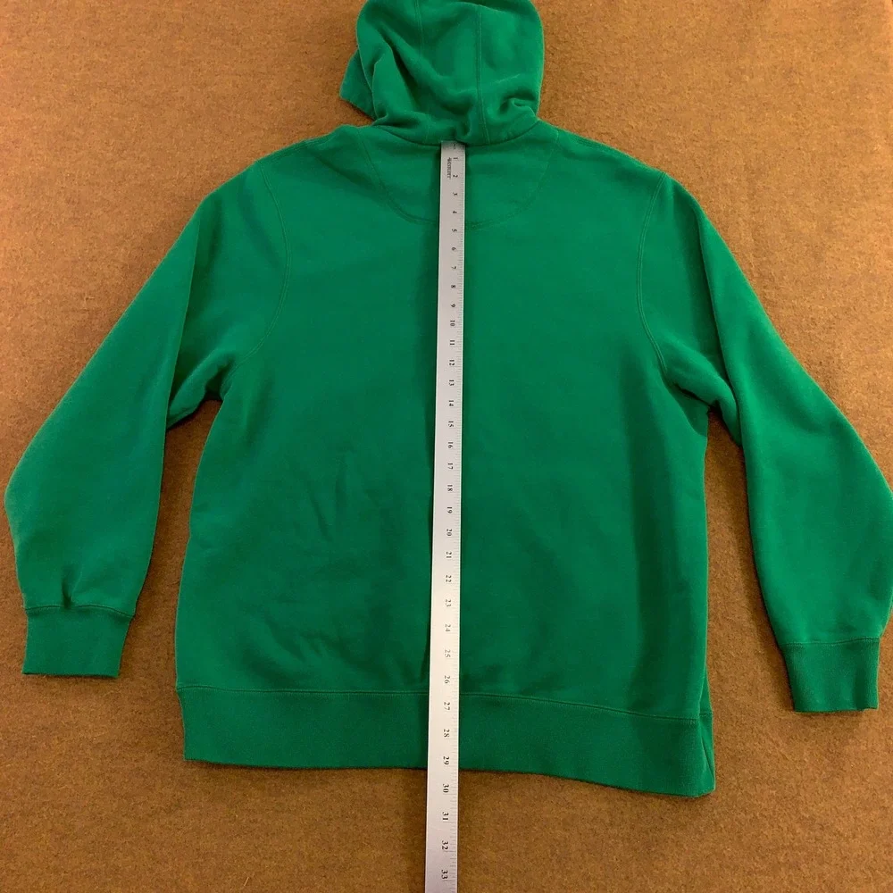 Jordan Mens Large Green Jumpman Full Zip Fleece Hoodie